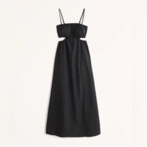 Abercrombie & Fitch Bubble Top Maxi Dress in black
